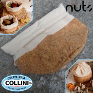 NUTS - Bolsas panera de corcho y algodón beige - 20cm