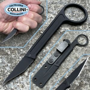 Bastinelli Knives - Cuchillo Picoeur Black Doug Marcaida - Bisturí Karambit Neck Knife