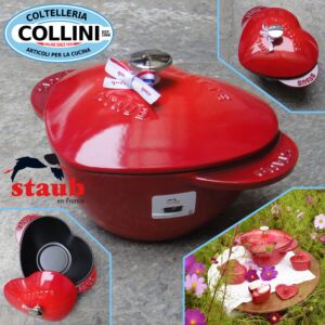Staub - Cocotte en fundición esmaltada con tapa  Corazón 20 cm