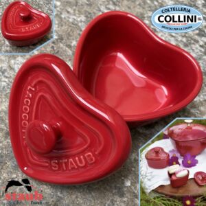 Staub -  Ceramique Mini cocotte 9 cm, corazón, Cereza, Cerámica