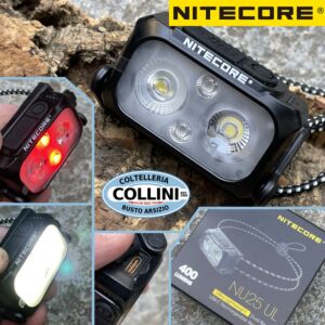 Nitecore - NU25 Ultra Light - Negro - USB frontal recargable - 400 lumenes y 64 metros - Linterna Led