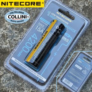 Nitecore - NL2142LTHPR - Bateria recargable USB-C protegida Li-Ion 21700 3.6V 4200mAh 15A para climas frios y duros.