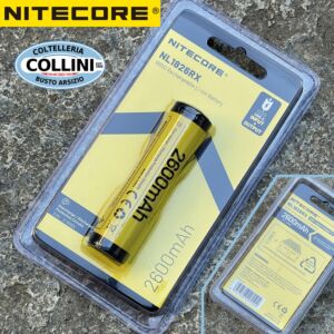 Nitecore - NL1826RX con conector USB-C - Bateria recargable protegida de iones de litio 18650 3.6V 2600mAh y Power Bank