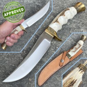 Jimmy Lile - 1989 Stag Skinner Modelo 2 Grabado - COLECCION PRIVADA - cuchillo de caza artesanal