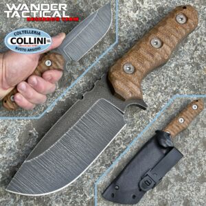Wander Tactical - Cuchillo Lynx - Raw & Brown Micarta - D2 - cuchillo personalizado
