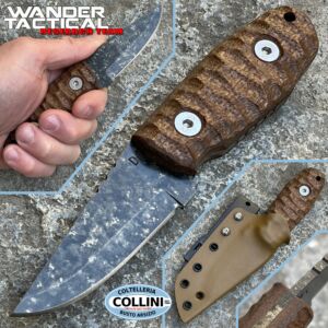 Wander Tactical - Menoceras - Marble & Brown Micarta - cuchillo made in Italy