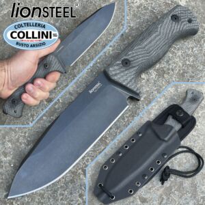 Lionsteel - T6 - CPM-3V Negro Viejo y Micarta Negra - T6B 3V CVB - cuchillo