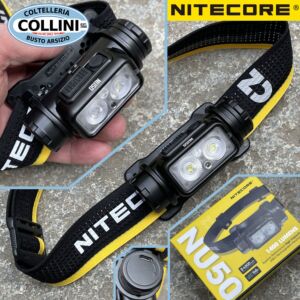 Nitecore - NU50 - Negro - Linterna frontal recargable por USB - 1400 lumenes y 130 metros - Linterna Led