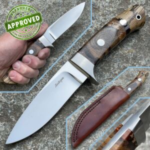 Livio Montagna - Cuchillo de cazador - M390 - Haya estabilizada - COLECCIÓN PRIVADA - cuchillo hecho a mano