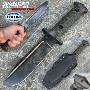 Wander Tactical - Centuria Drop - Marble y Micarta Verde - cuchillo artesanal