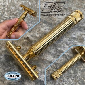 Fatip - Maquinilla de afeitar de seguridad - Large Gold Hybrid - Cabezal híbrido - 42150