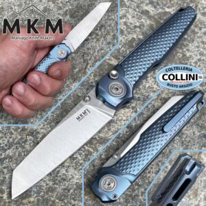 MKM - Miura - M390 Button Lock - Azul Titanio - MI-TBL - cuchillo