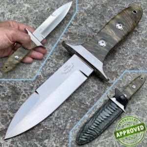 Livio Montagna - Cuchillo de combate - N690 y aliso estabilizado - COLECCION PRIVADA - cuchillo artesanal