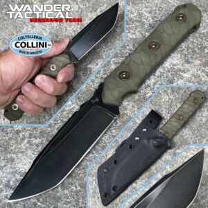 Wander Tactical - Explorer - Raw & Green Micarta - cuchillo artesanal