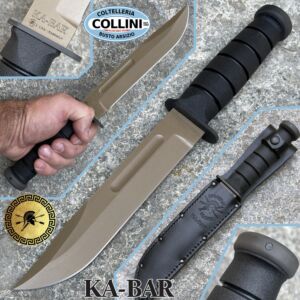 Spartan Blades - Spartan-Ka-Bar - FDE MagnaCut & Cuero - SB54DEBKLTBK - Cuchillo