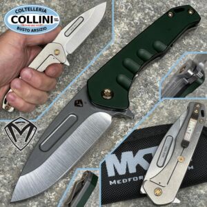 Medford Knife and Tool - Swift FL Flipper - S35VN Tumbled DP Blade, Green Handle - MKFF206 - cuchillo