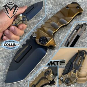 Medford Knife and Tool - Micro Praetorian T - S45VN Tanto PVD, Mango Bronce Vidriado - MK0084 - cuchillo