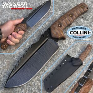 Wander Tactical - Sierra Uro - Acabado crudo y micarta marrón - cuchillo personalizado