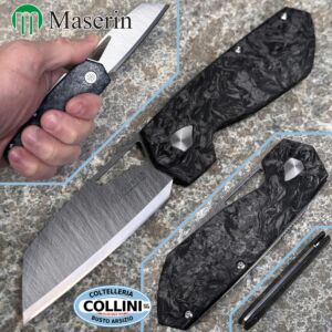 Maserin - Tungsteno by Atti - Tungsten Carbide & Black Fat Carbon - 373/WTN - navaja