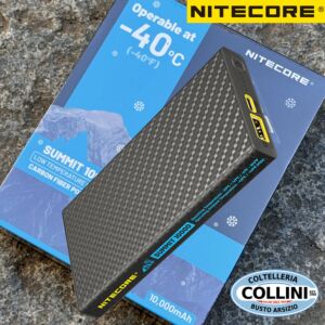 Nitecore - SUMMIT 10000 - Power Bank de Fibra de Carbono Resistente a Bajas Temperaturas -40°C