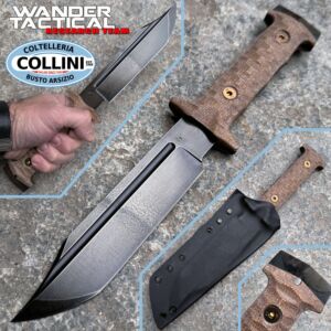 Wander Tactical - Centuria Pilot Clip Point - Raw & Micarta Marron - Cuchillo personalizado