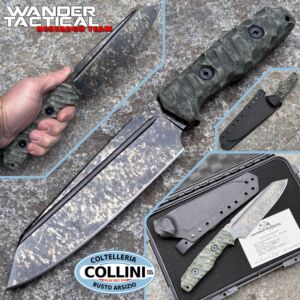 Wander Tactical - Cuchillo Mistral XL - Micarta con Acabado de Mármol - Edición Limitada - cuchillo personalizado