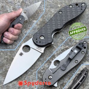 Spyderco - Domino - CTS-XHP & Cubic Check Fibra Carbono - C172CFTIP - COLECCION PRIVADA - cuchillo