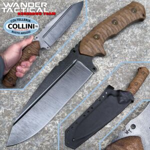 Wander Tactical - Smilodon - Raw D2 & Brown Micarta - cuchillo hecho a mano