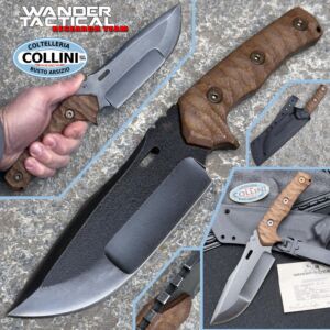 Wander Tactical - Haast Eagle 2.0 - Compuesto Raw D2 & Micarta Marrón - cuchillo hecho a mano