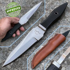  EJOY OUTDOORS Cuchillo Bushcraft con funda de cuero, cuchillo  de hoja fija, cuchillo de caza, cuchillo de acero al carbono para hombres,  cuchillo para exteriores con mango de madera, cuchillo de