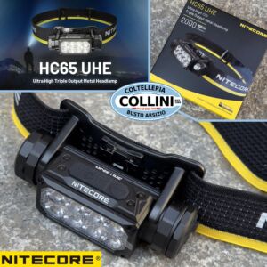 Nitecore - HC65 UHE - Linterna frontal recargable por USB - 2000 lúmenes y 222 metros - Linterna Led