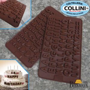 Birkmann - Molde de silicona para chocolate -  Letras y números - Happy Birthday