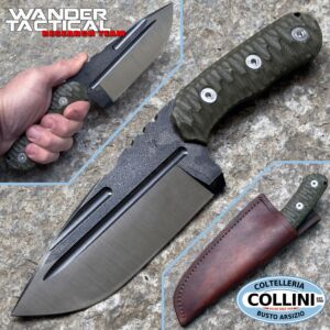 Wander Tactical - Mountain Lion Custom Edition - Dual Tone & Micarta Verde - cuchillo artesanal