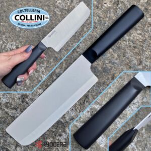 Kyocera - INNOVATIONWHITE™ cuchillo de hoja cerámica - Nakiri - 15cm - TK-150 WH-BK