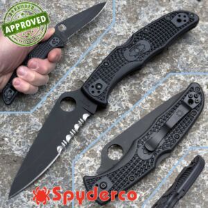 Spyderco - Endura 4 - Half Serrated Black Blade - COLECCION PRIVADA - C10PSBBK - cuchillo