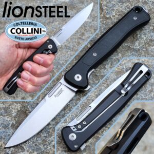Lionsteel - Skinny Aluminio - Negro y Stonewashed MagnaCut - SK01 A BS - cuchillo