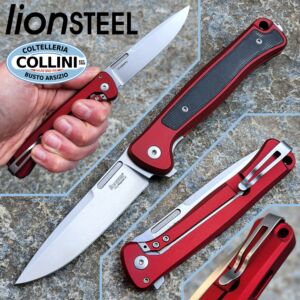 Lionsteel - Skinny Aluminio - Rojo y Stonewashed MagnaCut - SK01A RS - cuchillo