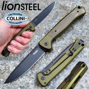 Lionsteel - Skinny Aluminio - Verde y Negro Viejo MagnaCut - SK01A GB - cuchillo