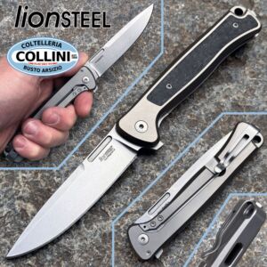 Lionsteel - Skinny Titanio - Gris & Stonewashed MagnaCut - SK01 GY - cuchillo