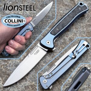 Lionsteel - Skinny Titanio - Azul & Stonewashed MagnaCut - SK01 BL - cuchillo