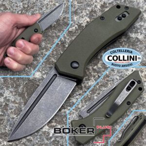 Boker Plus - Wordlwide 2.0 Slipjoint - Stonewashed 440C & OD Green G10 - 01BO798 - cuchillo 