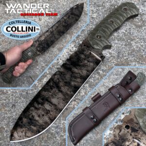 Wander Tactical - Cuchillo Padrino - Mármol - Micarta Verde - cuchillo personalizado