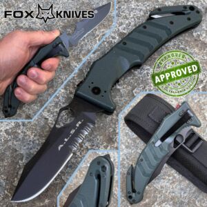 Fox - A.L.S.R. Cuchillo de Rescate G10 Verde - FX-447COD - COLECCION PRIVADA - cuchillo