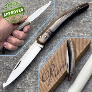 Piscitelli - Ciociaro punta de cuerno hoja martillada - CIO01/2 - cuchillo artesanal