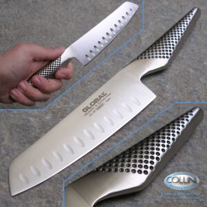 Global knives - GS91 - Nakiri Vegetable Knife Fluted 14cm - cuchillo de cocina - ex. GS39