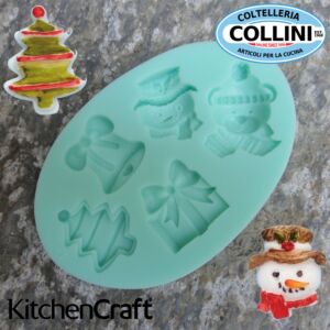 Kitchen Craft - Molde de pasta de azúcar de silicona - Navidad