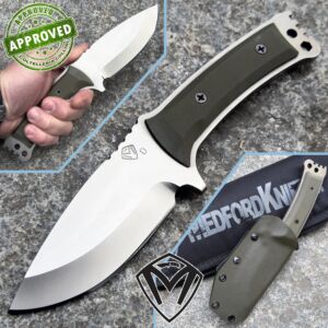 Medford Knife and Tools - NAV-H Fixed - Bead Blasted D2 & Green G10 - COLECCION PRIVADA - cuchillo