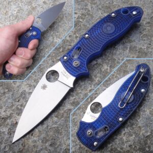 Spyderco - azul translúcido Manix 2 - C101PBL2 cuchillo