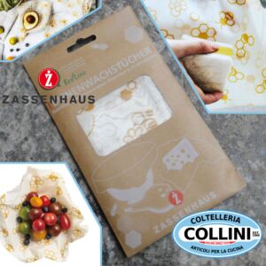Zassenhause - Nuts Beeswax Wrap - Juego de 4 manteles encerados con Cera de Abeja 