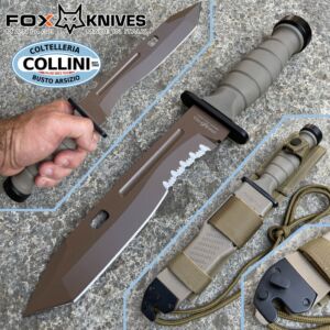 Fox - Cuchillo de combate del hoplita - Kraton G-Coyote Tan - FX-0171116 - cuchillo 